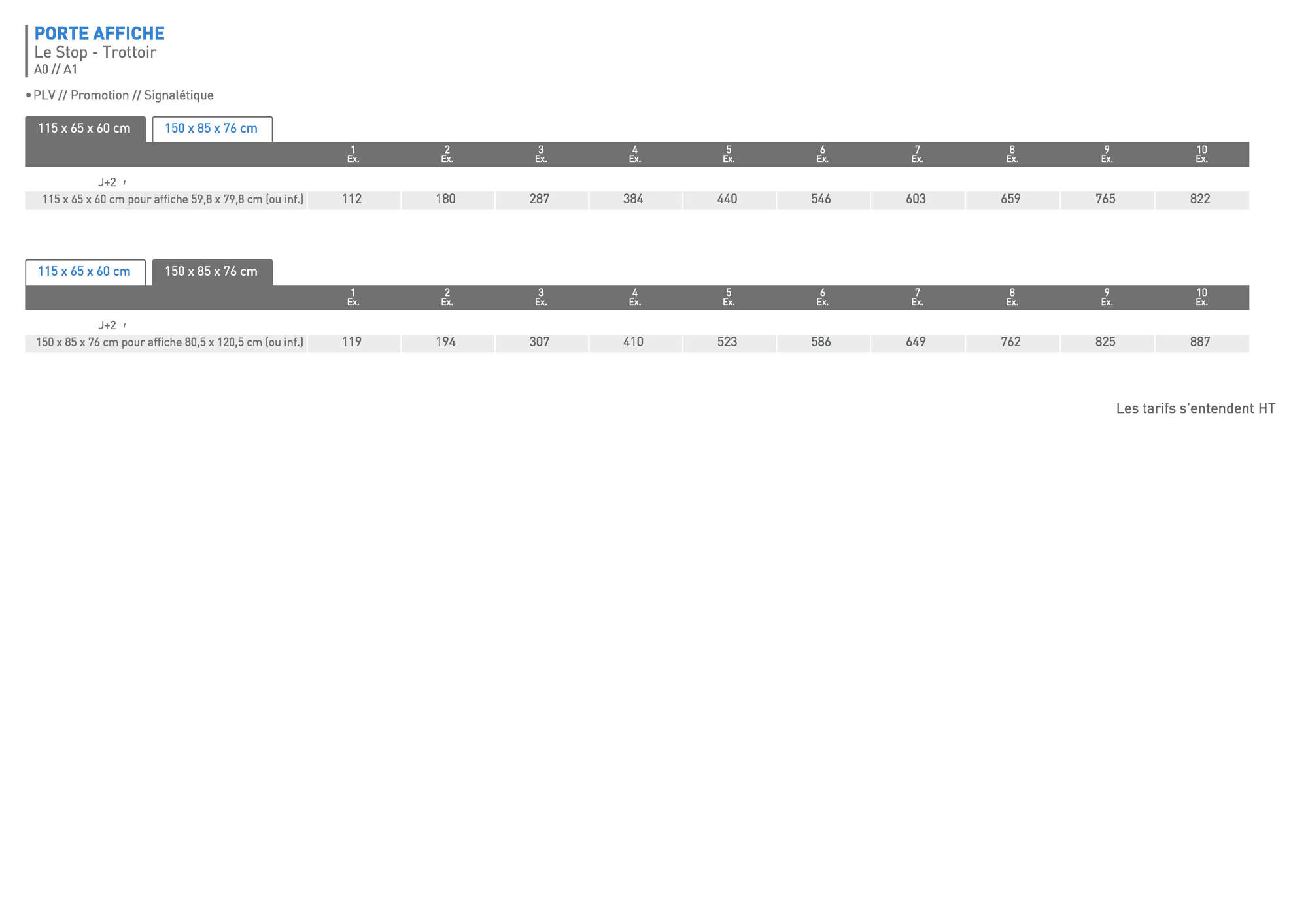 SIGNALETIQUE Porte affiche